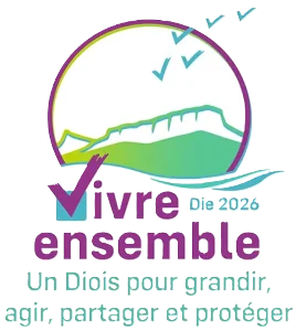 Logo - Vivre ensemble - Un Diois pour grandir, agir, partager et protéger